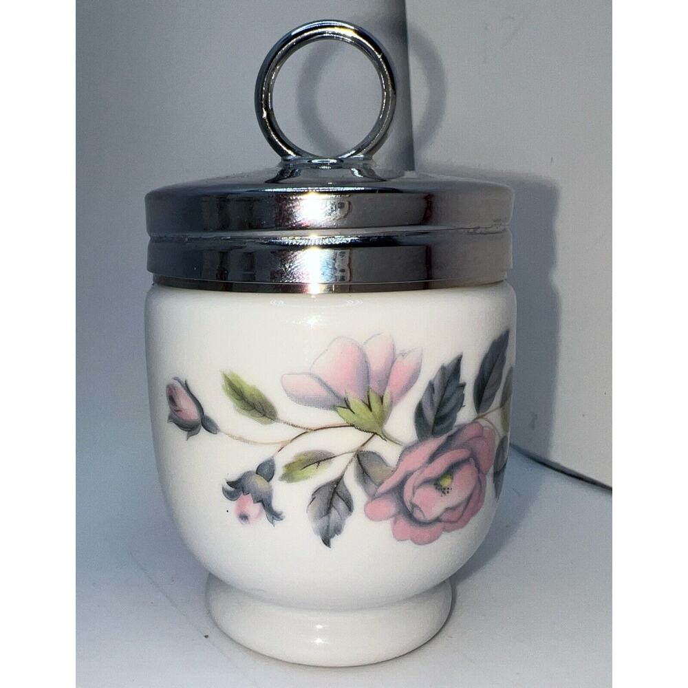 royal worcester egg coddler Pink/Purple Floral Design